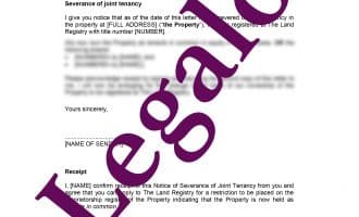 letter severing joint tenancy preview image