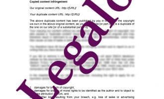 Copied Content Complaint Letter preview 1 image