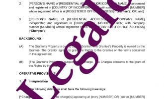 Deed of Grant of Easement preview 1 image