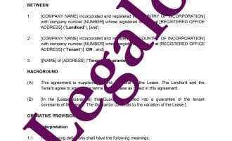 Deed of Variation for a Lease preview 1 image