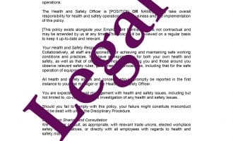 Health and Safety Policy preview 1 image