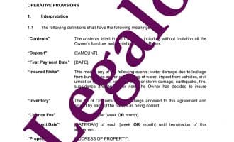 Licence to occupy residential property preview image page 1