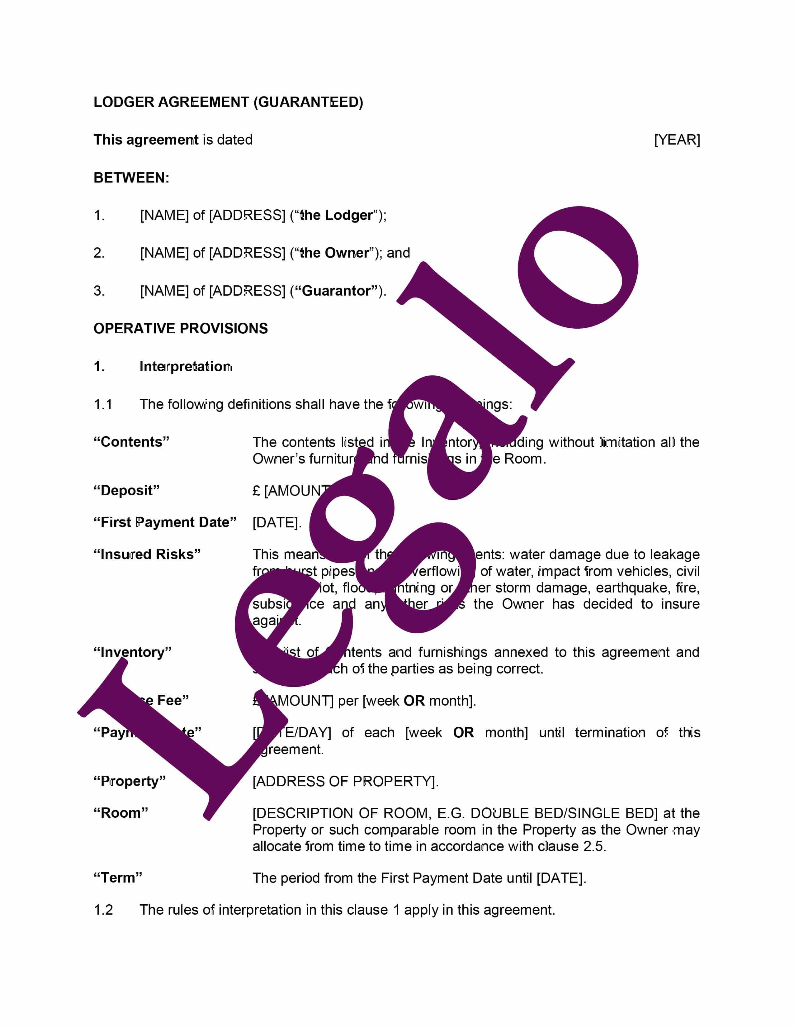 Assured shorthold tenancy agreement template uk