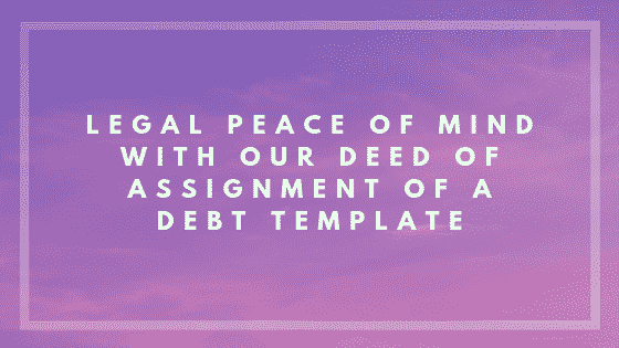 Deed of assignment of a debt image