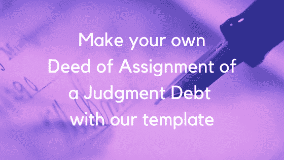 Deed of assignment of a judgment debt image 2