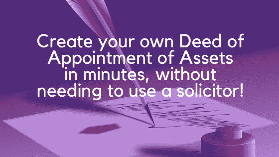 Deed of Appointment of Assets in a Trust