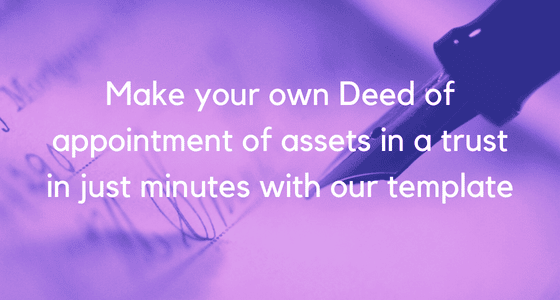 Deed of appointment of assets in a trust image 2