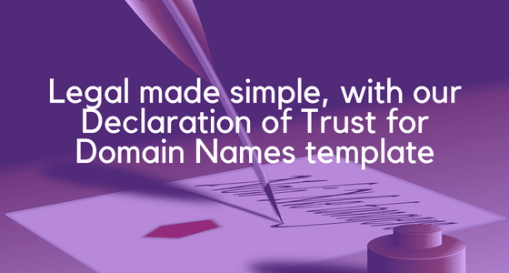 Declaration of Trust for Domain Names image 1