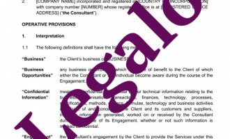 Consultancy Agreement (Company) Template - OUTSIDE IR35 version p.1