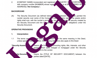 Deed of Release of Security Template p.1