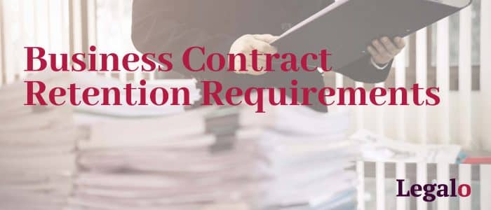 Image for Business Contract Retention Requirements