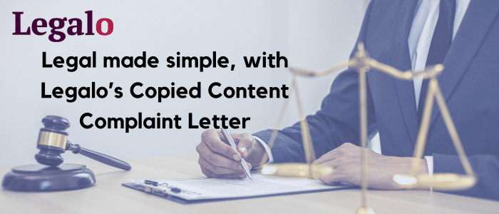 Copied Content Complaint Letter image 1
