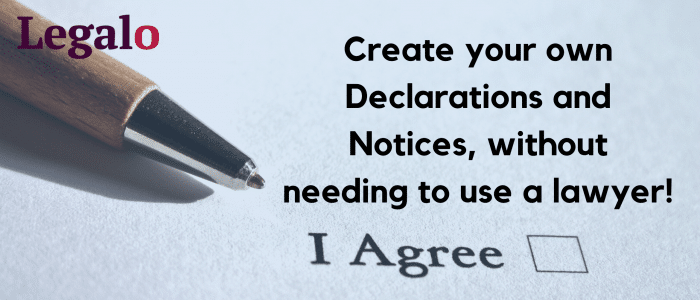 Declarations and notices image 1