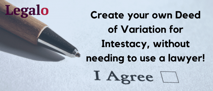 Deed of variation for intestacy image 1