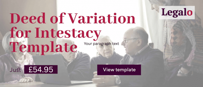 deed of variation for intestacy